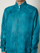 LEATHER COATING JERSEY TRACK BLOUSON