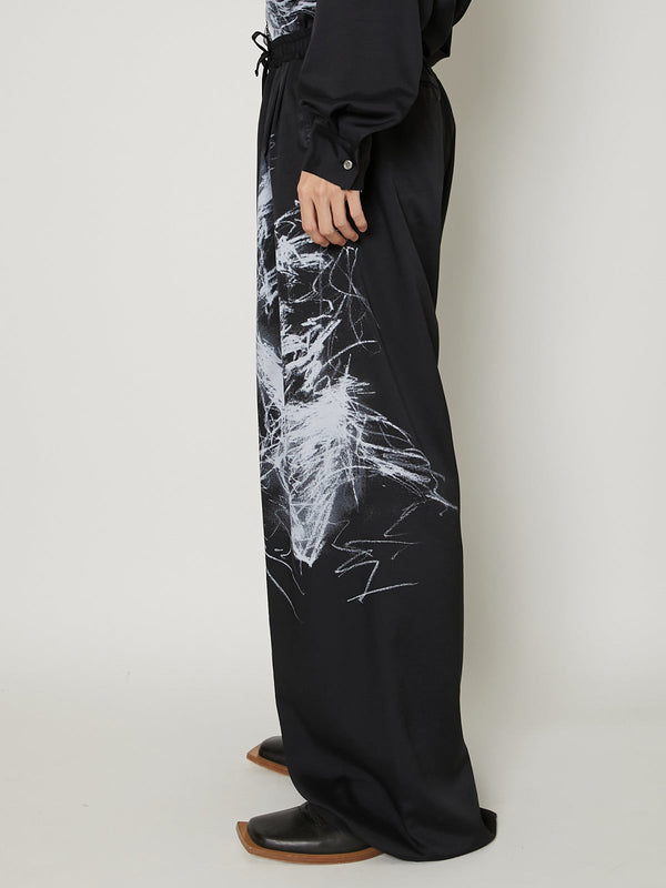 MateTAAKK 23AW DRAWING PRINT TROUSERS