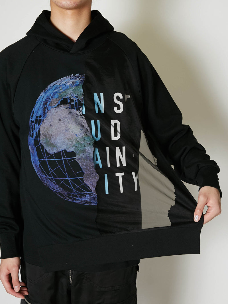 EARTH BURNING LAYERED HOODIE