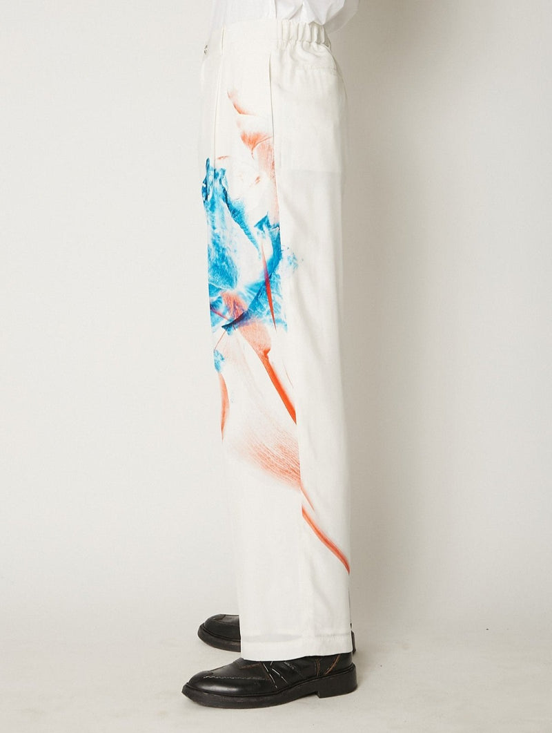 FLORAL SILK PANTS