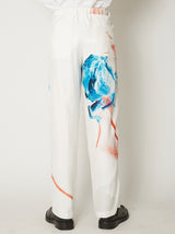 FLORAL SILK PANTS