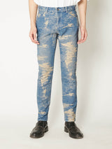 TAAKK DENIM SKINNY INDIGO BLEACH 13.5 OZ.