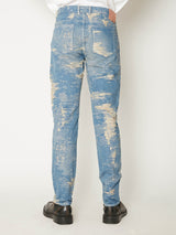 TAAKK DENIM SKINNY INDIGO BLEACH 13.5 OZ.