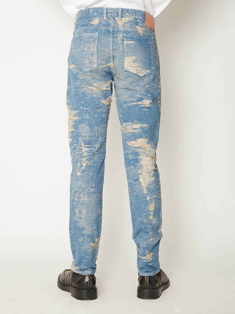 TAAKK DENIM SKINNY INDIGO BLEACH 13.5 OZ.