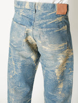 TAAKK DENIM STRAIGHT INDIGO BLEACH0 /13.5 oz