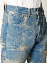 TAAKK DENIM STRAIGHT INDIGO BLEACH0 /13.5 oz