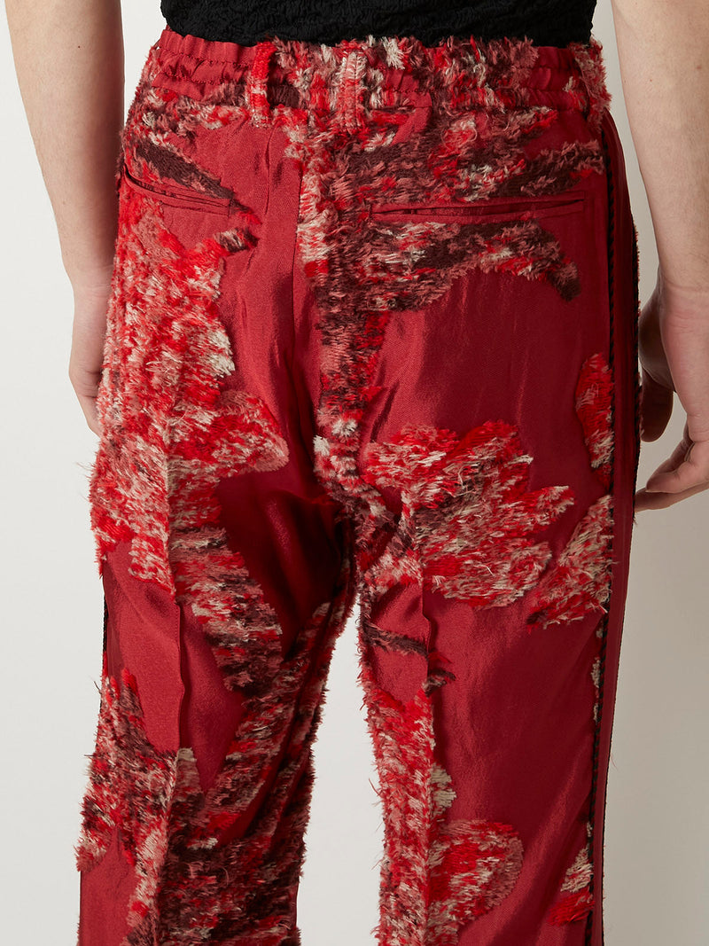 CUT JACQUARD PANTS