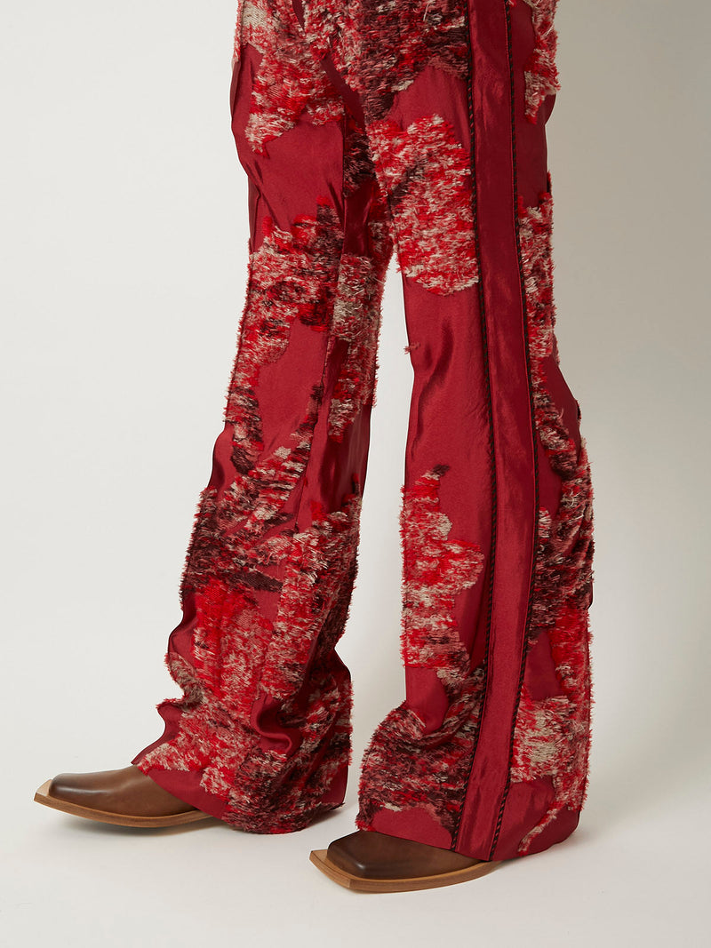 CUT JACQUARD PANTS