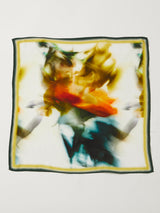 BLURRED FLOWER SCARF  90cm ×90cm