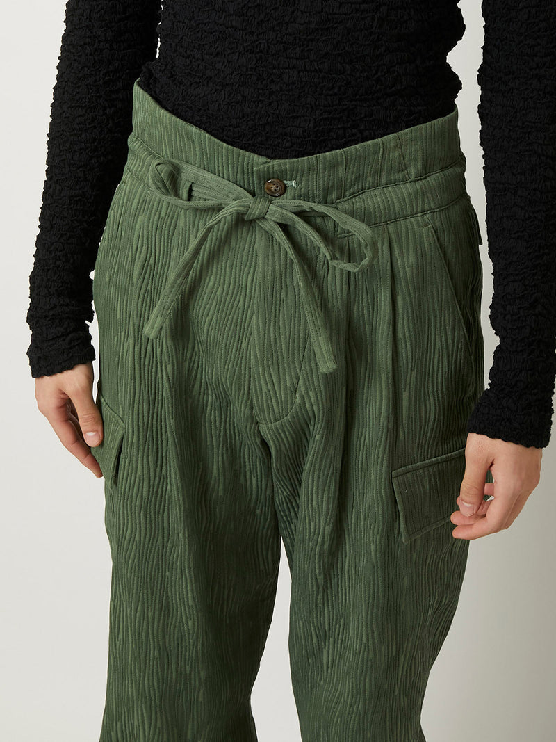 CREPE CARGO PANTS 