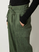 CREPE CARGO PANTS 