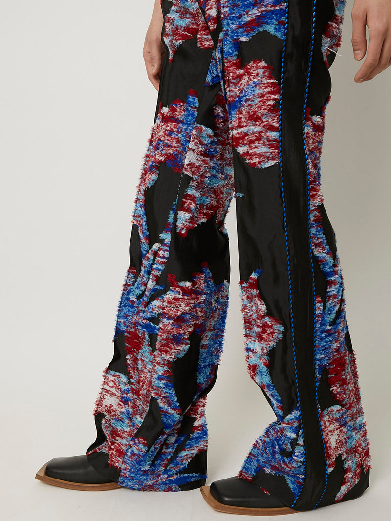 CUT JACQUARD PANTS