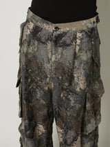 ABSTRACT JACQUARD CARGO PANTS