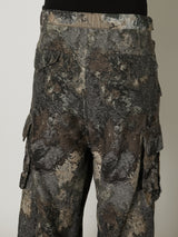 ABSTRACT JACQUARD CARGO PANTS