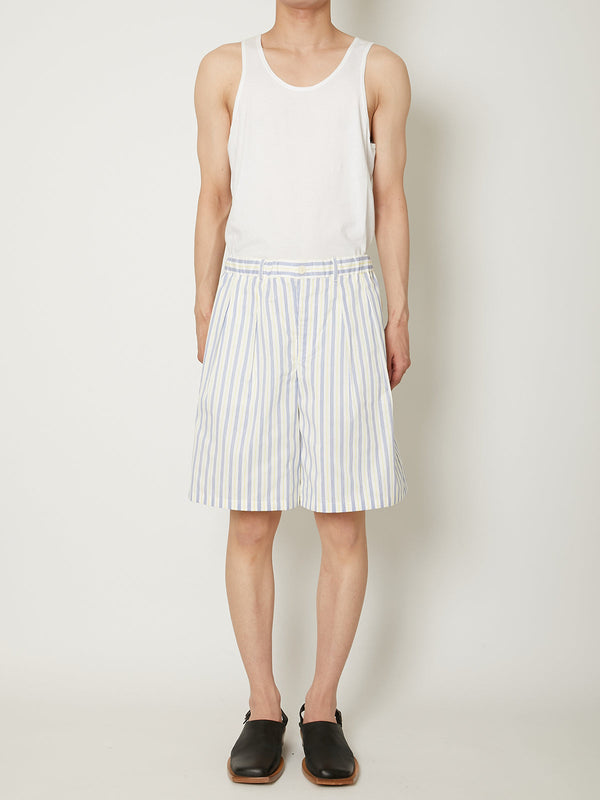 STRIPE ABOVE-THE KNEE SHORTS