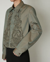 CHAMBRAY SCULPTURE SHORT BLOUSON