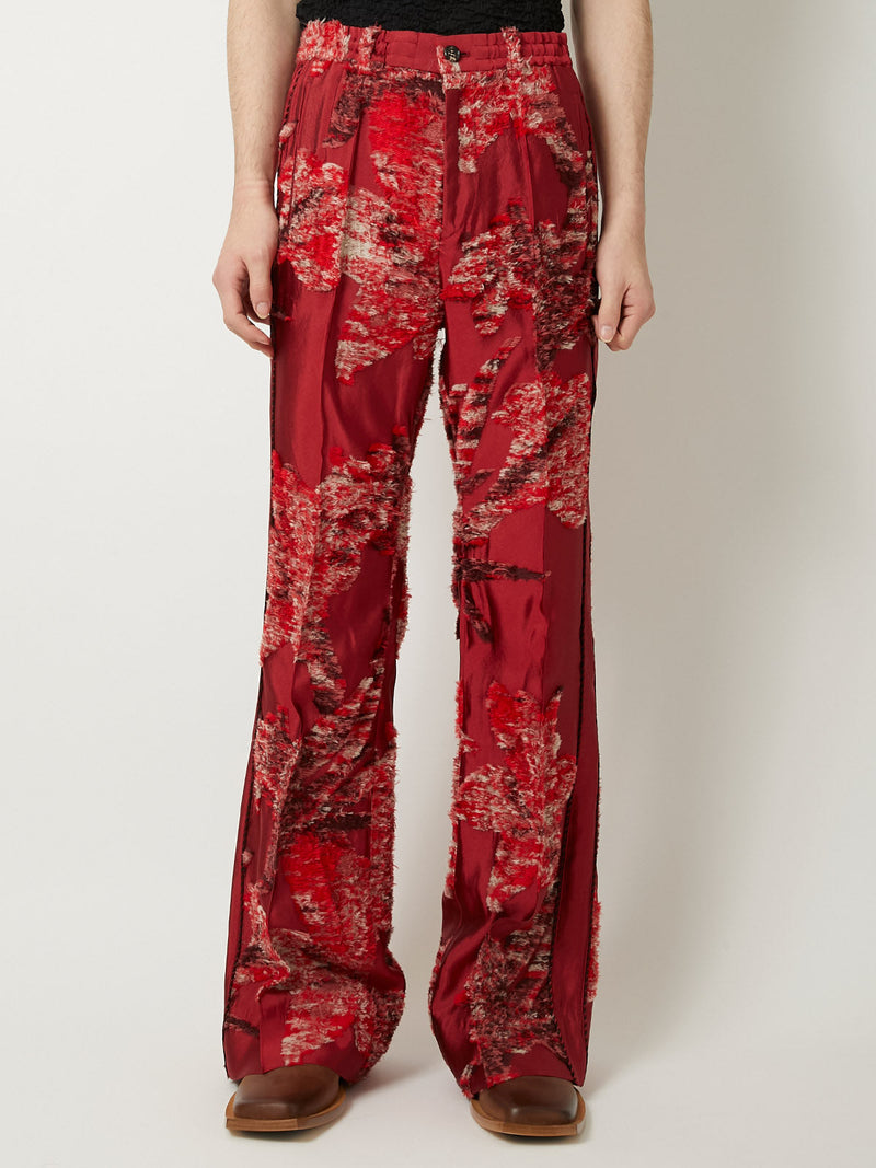 CUT JACQUARD PANTS