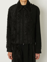 FUR TWEED ZIP BLOUSON