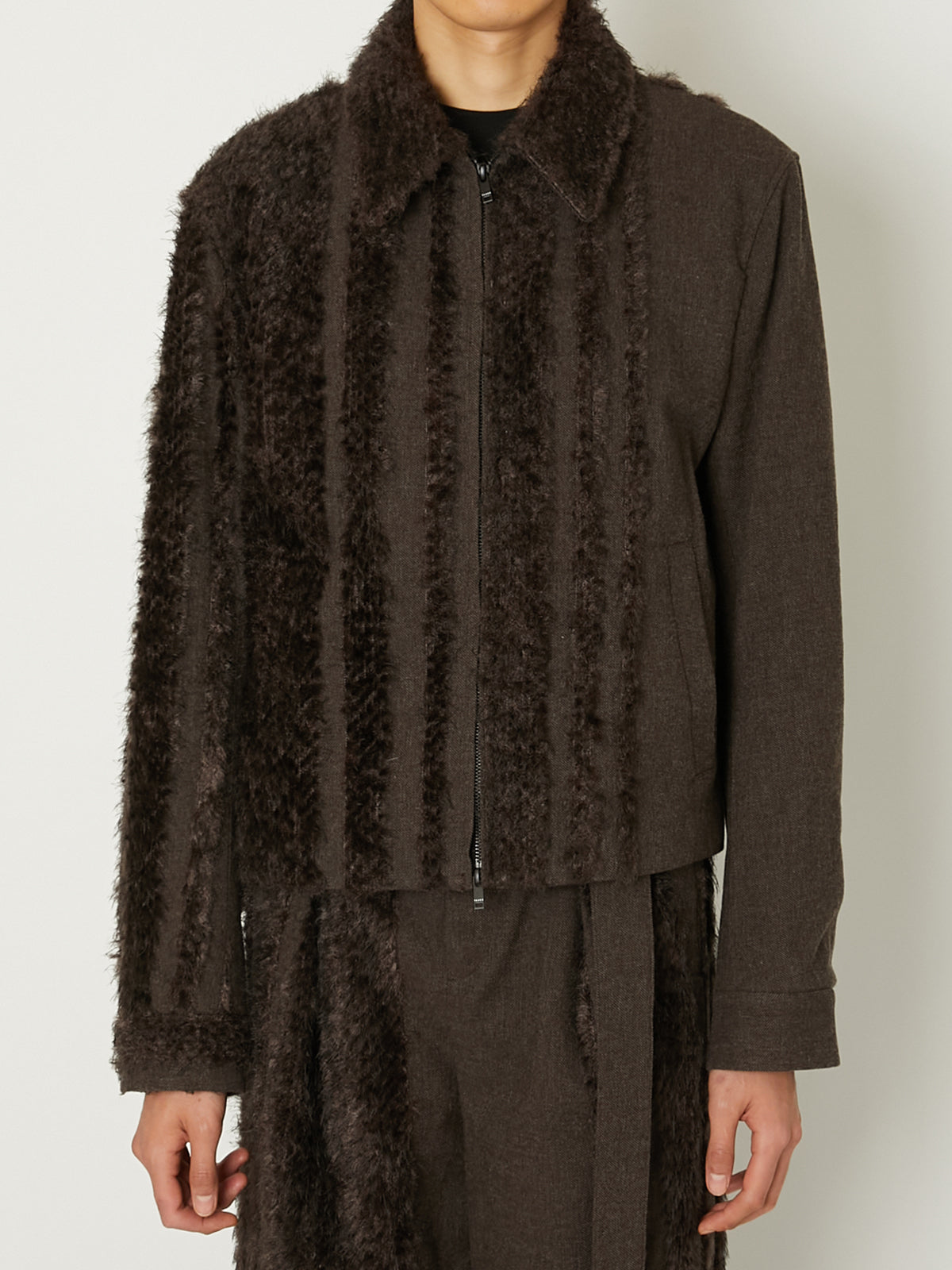 FUR TWEED ZIP BLOUSON – TAAKK