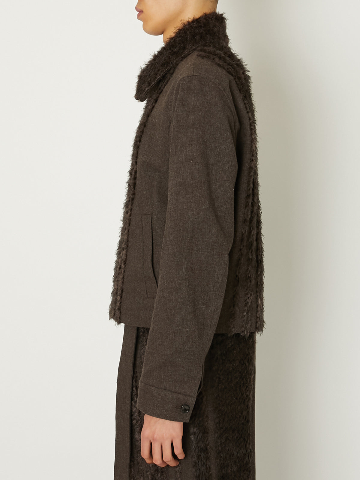 FUR TWEED ZIP BLOUSON – TAAKK