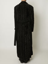 FUR TWEED DOUBLE BRESTED COAT