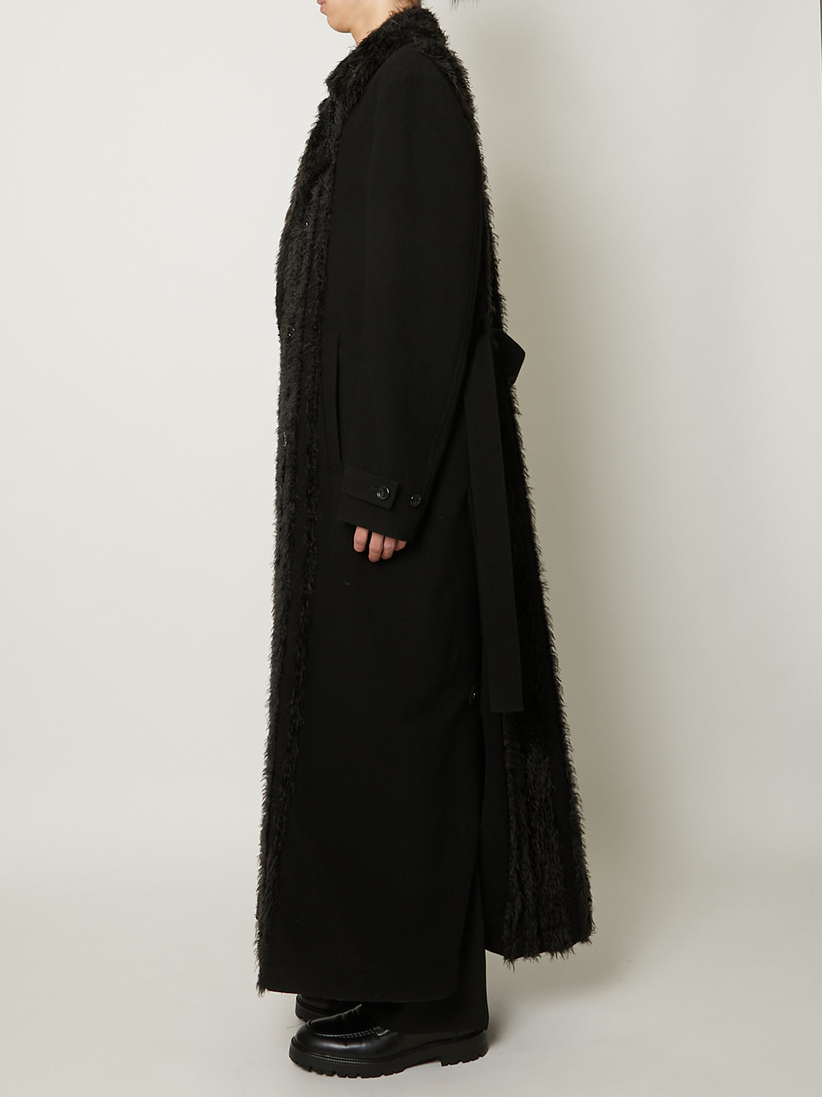 FUR TWEED DOUBLE BRESTED COAT – TAAKK