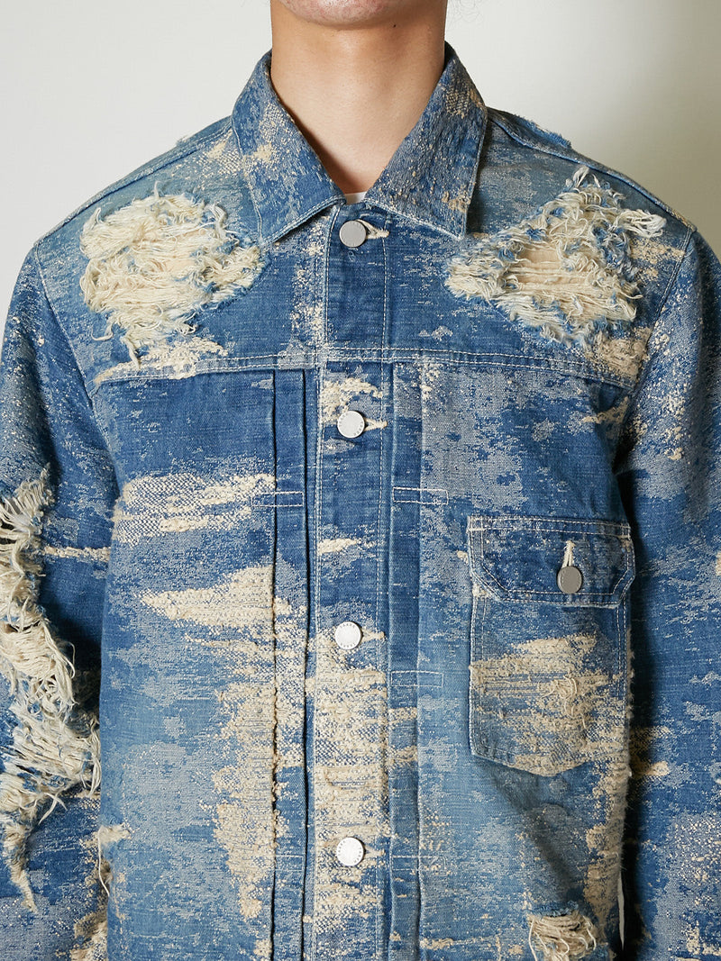 TAAKK DENIM 1ST TYPE DESTROY JACKET