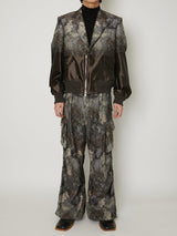 ABSTRACT JACQUARD CARGO PANTS