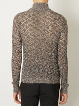 MULTI-COLORED HALF-ZIP KNIT