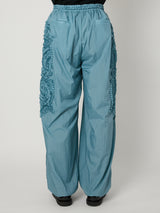 SCULPTURAL EMBROIDERY TRACK PANTS