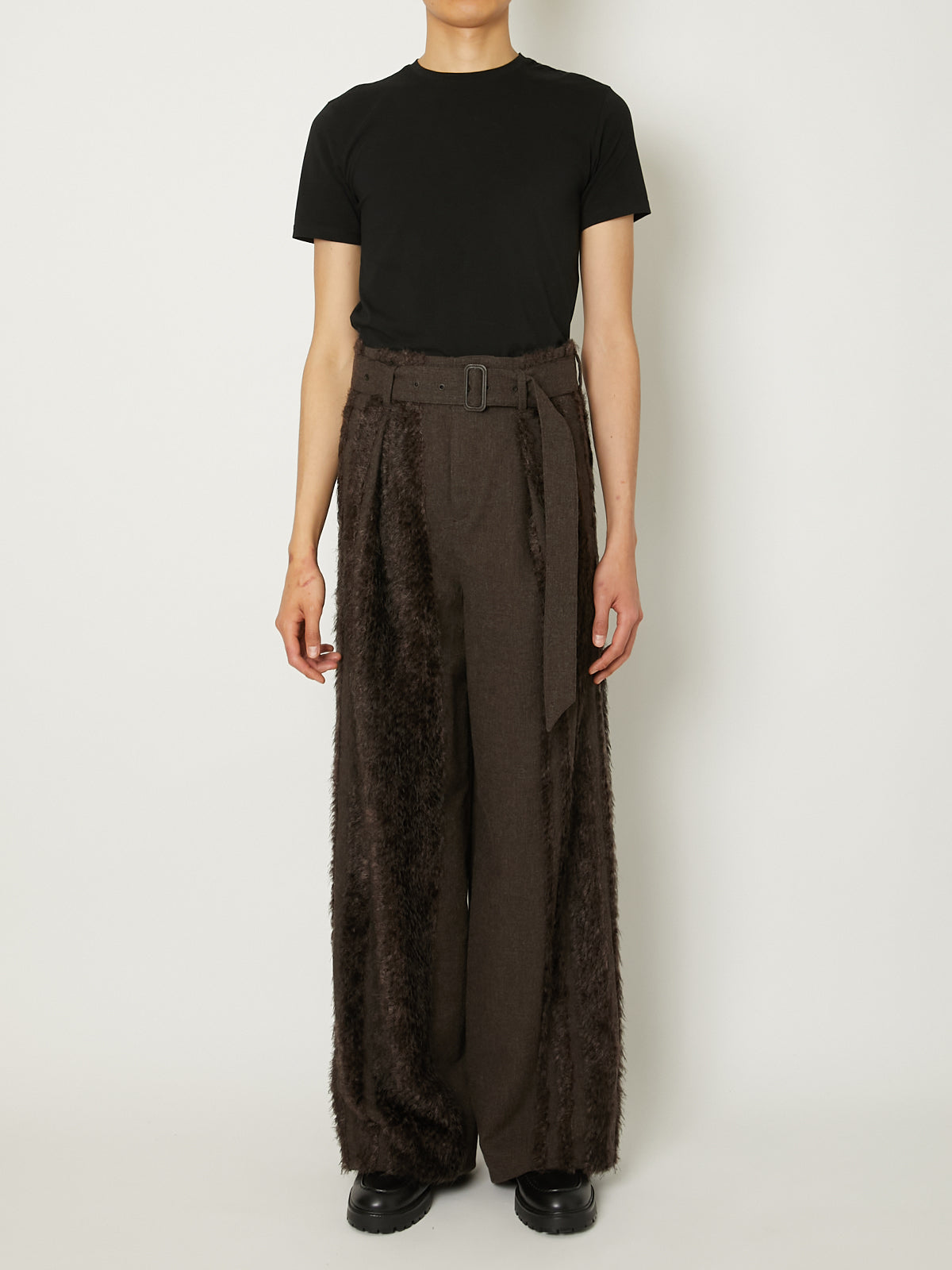 FUR TWEED BELT PANTS – TAAKK