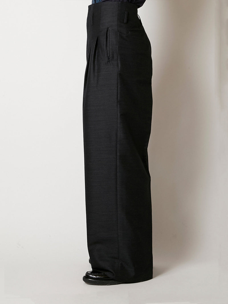 FEATHERWEIGHT WOOL WIDE PANTS