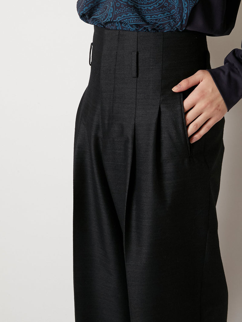 FEATHERWEIGHT WOOL WIDE PANTS