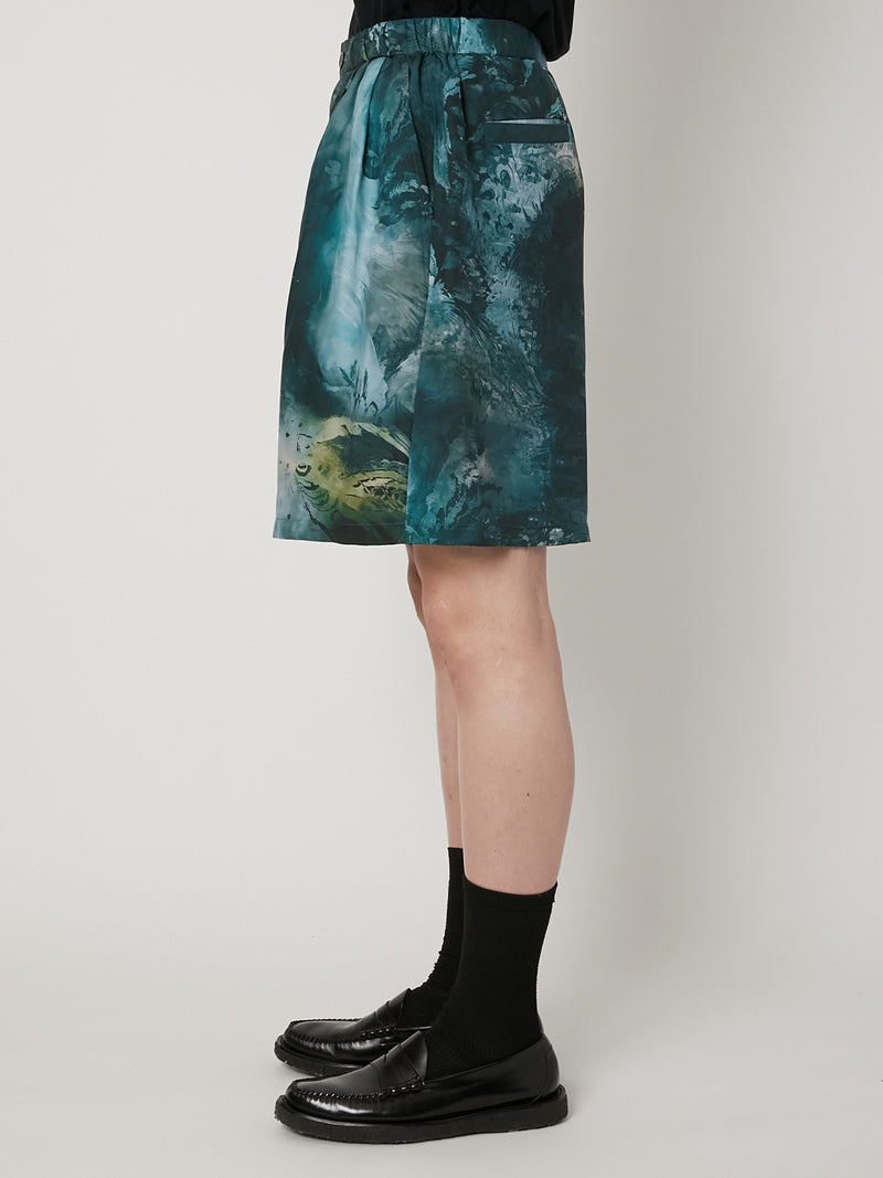 【未使用】　TAAKK シルクショートパンツ 総柄 MARBLED PAISLEY SILK SHORTS – TAAKK
