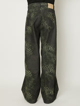 MIX TURE DENIM WIDE 5-POCKET PANTS MODEL