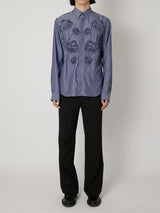 FLOWER EMBROIDERY REGULAR SHIRT