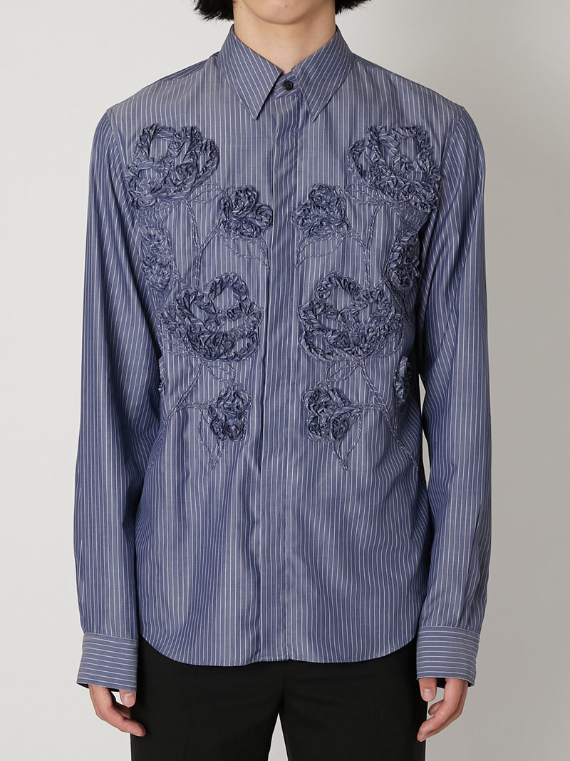 FLOWER EMBROIDERY REGULAR SHIRT – TAAKK