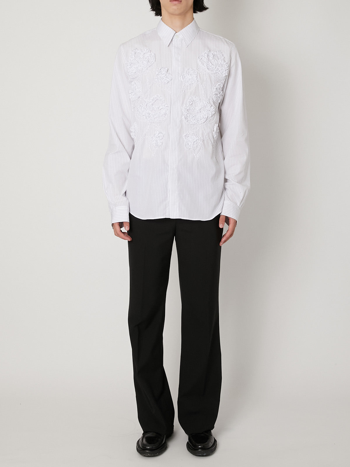 FLOWER EMBROIDERY REGULAR SHIRT – TAAKK