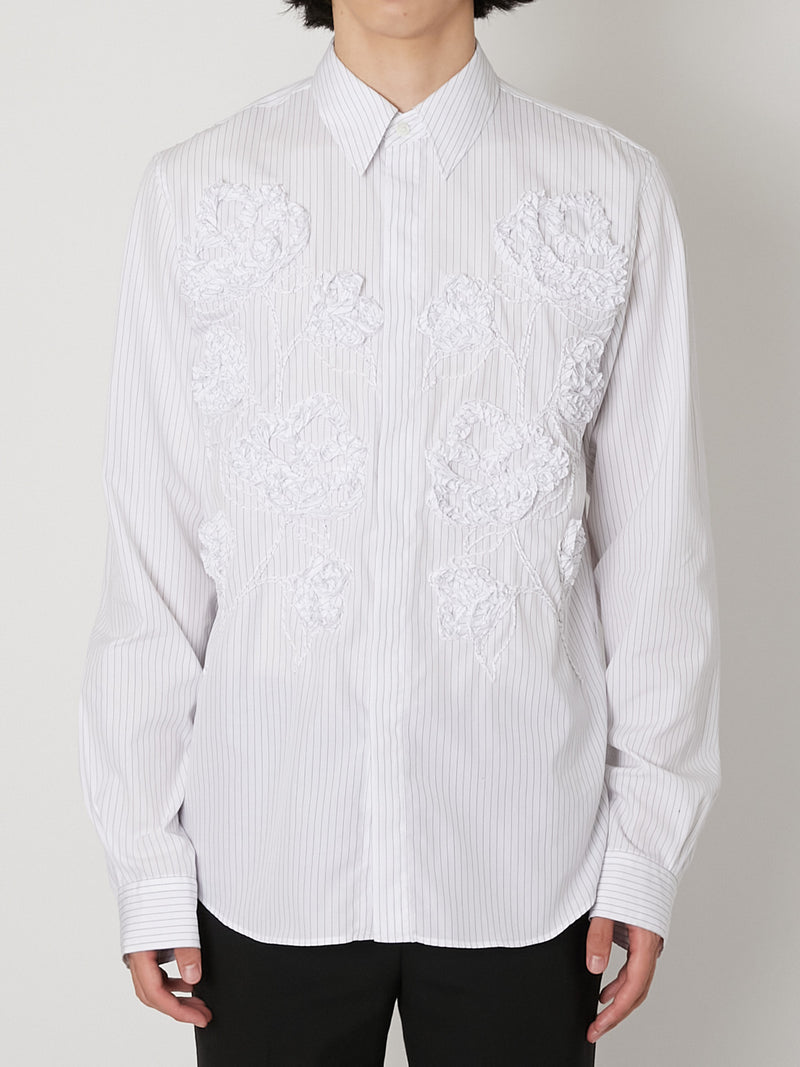 FLOWER EMBROIDERY REGULAR SHIRT – TAAKK