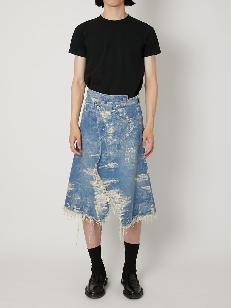 TAAKK DENIM WRAP SKIRT