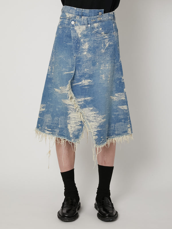TAAKK DENIM WRAP SKIRT