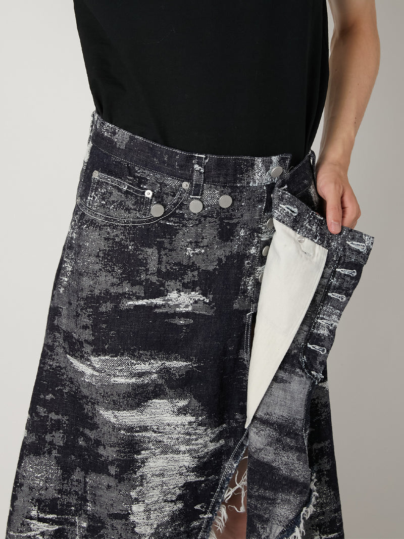 TAAKK DENIM WRAP SKIRT