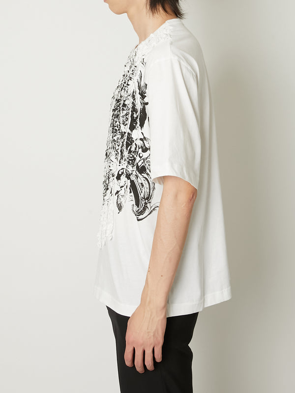 RUFFLE PRINT T-SHIRTS