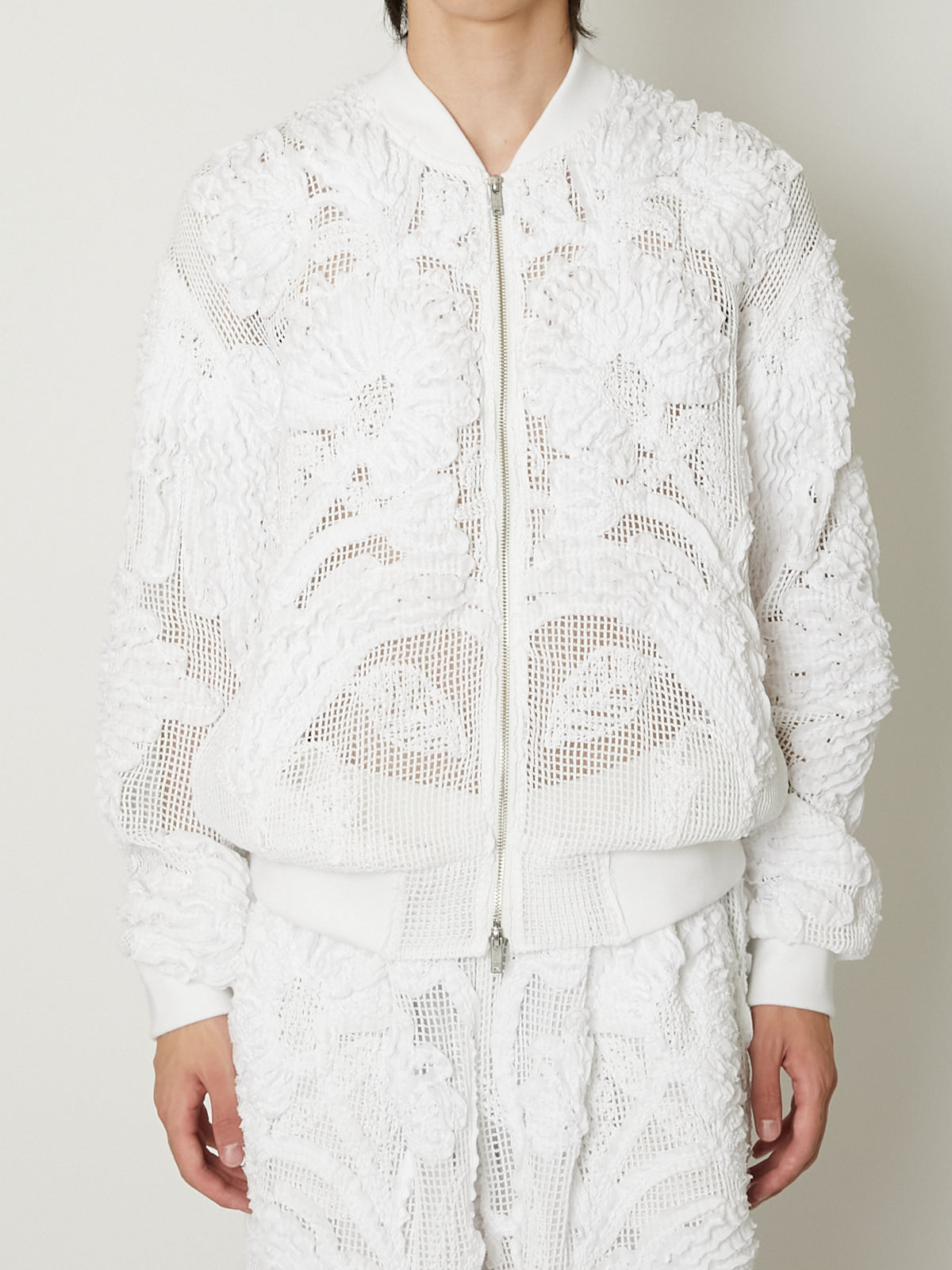 まるこ　MEDI TAPE EMBROIDERY MESH JACKET 美品Ameri MEDI TAPE EMBROIDERY MESH JACKET