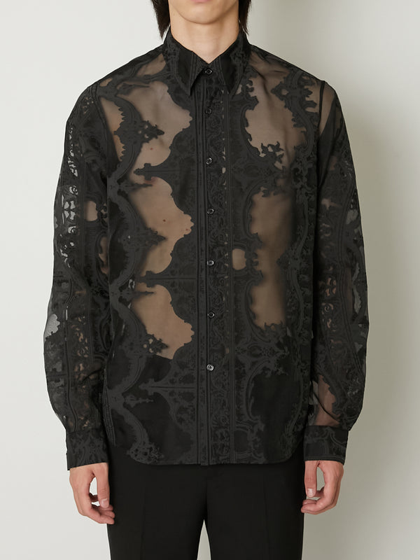 TRANSPARENT ORNAMENT LONG SLEEVE SHIRTS