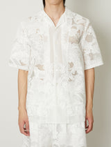 TRANSPARENT TOILE DE JOUY OPEN COLLAR SHIRT