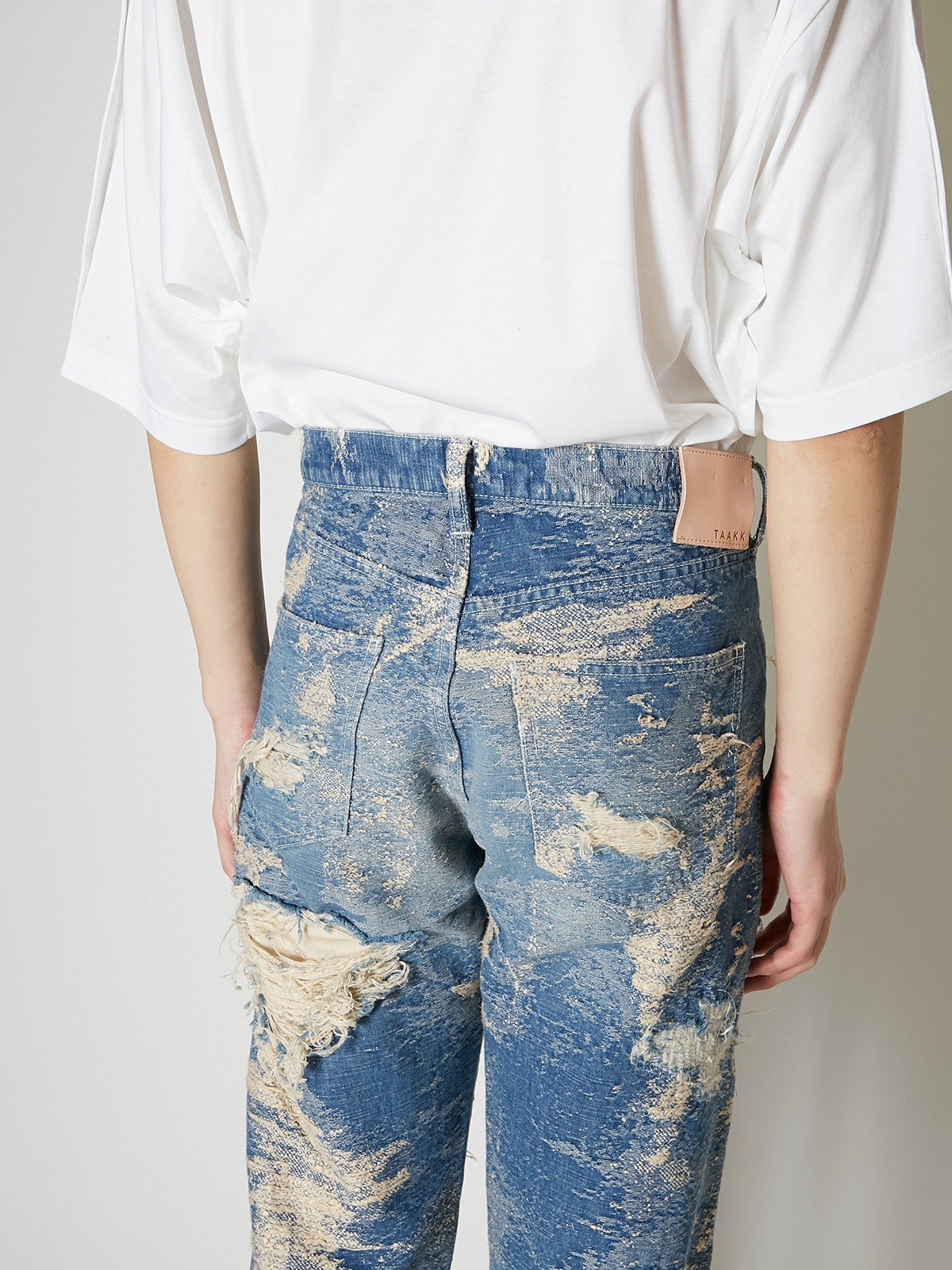 TAAKK DENIM STRAIGHT SUPER DESTROY 13.5 OZ