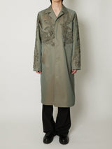 CHAMBRAY SCULPTURE BALMACAAN COAT - TAAKK