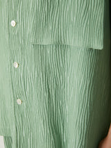 CREPE OPEN COLLAR SHIRTS - TAAKK