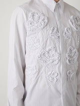 FLOWER EMBROIDERY REGULAR SHIRT - TAAKK